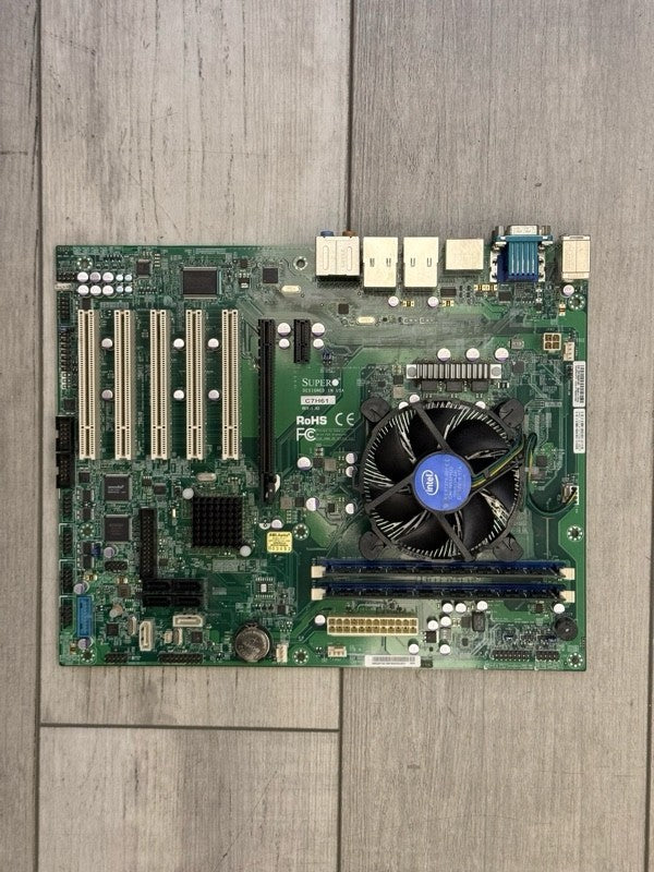 Supermicro C7H61 Motherboard w/ Intel Core i7-3770 and 16GB Ram - Used WORKING