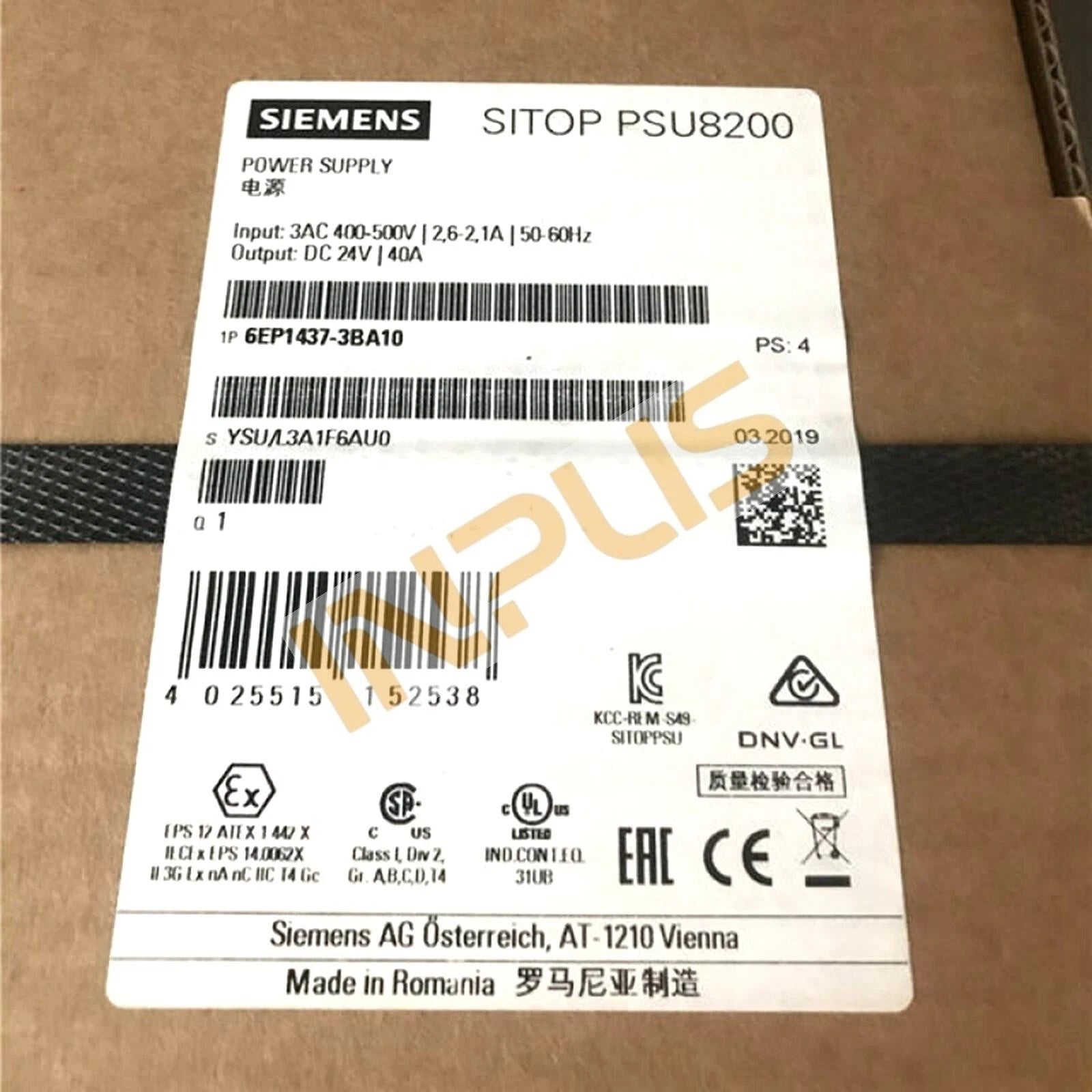 6EP1437-3BA10 1PCS NEW SIEMENS Switching Power Supply 6EP14373BA10 Free TAX