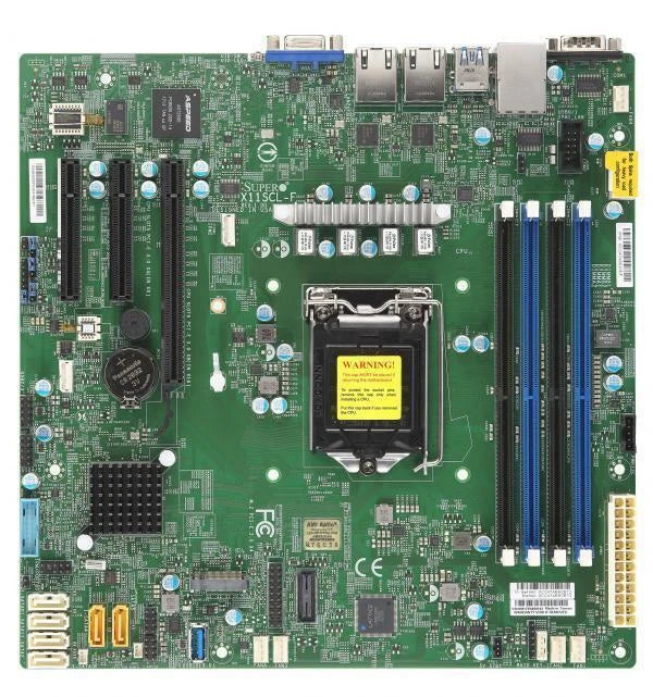 Supermicro X11SCL-F Socket LGA1151 E-2100 C242 128GB DDR4 PCIE mATX Server Motherboard including accessories in Retail Box