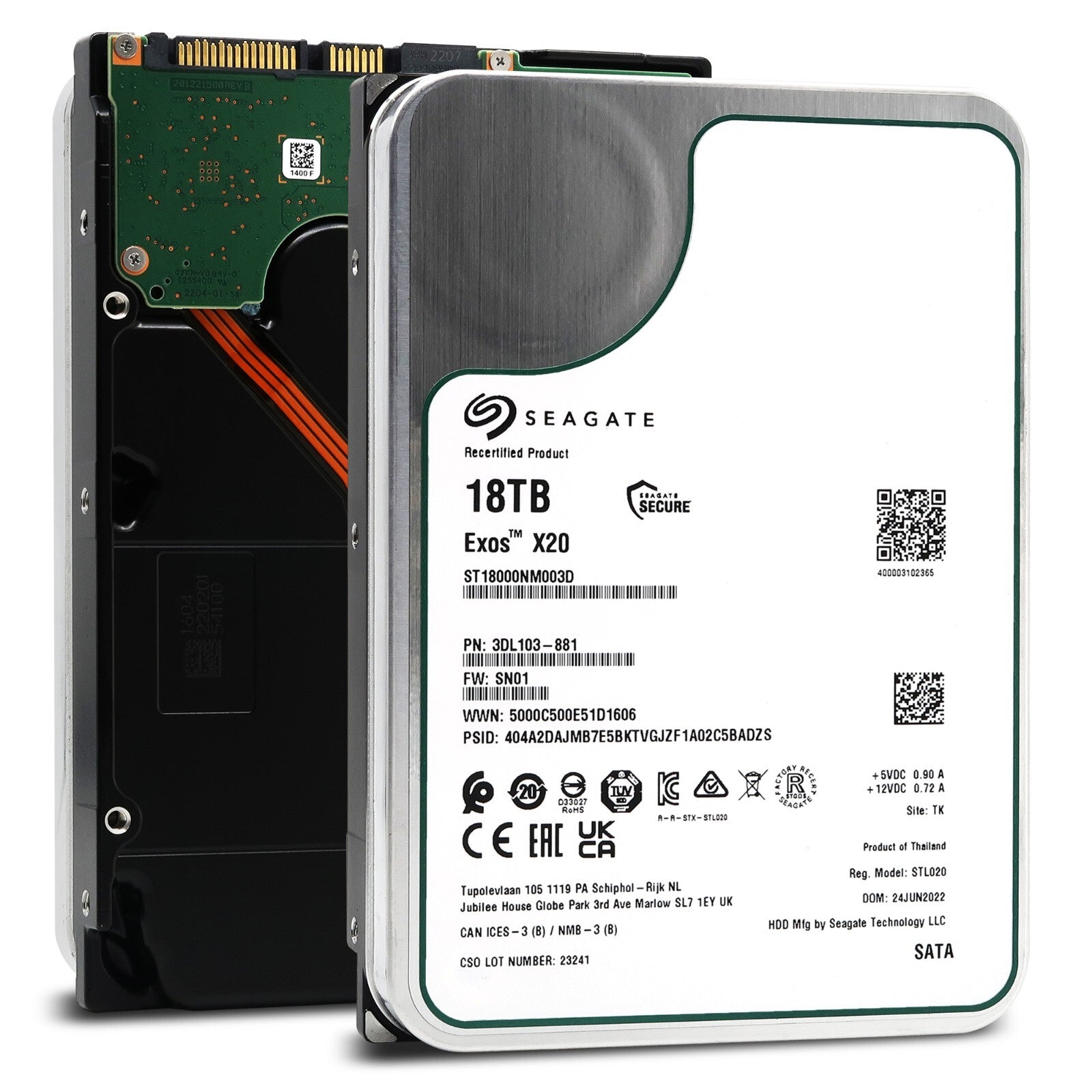 DEFECTIVE Seagate Exos X20 18TB SATA 6Gbs 35 G3D|177601696784
