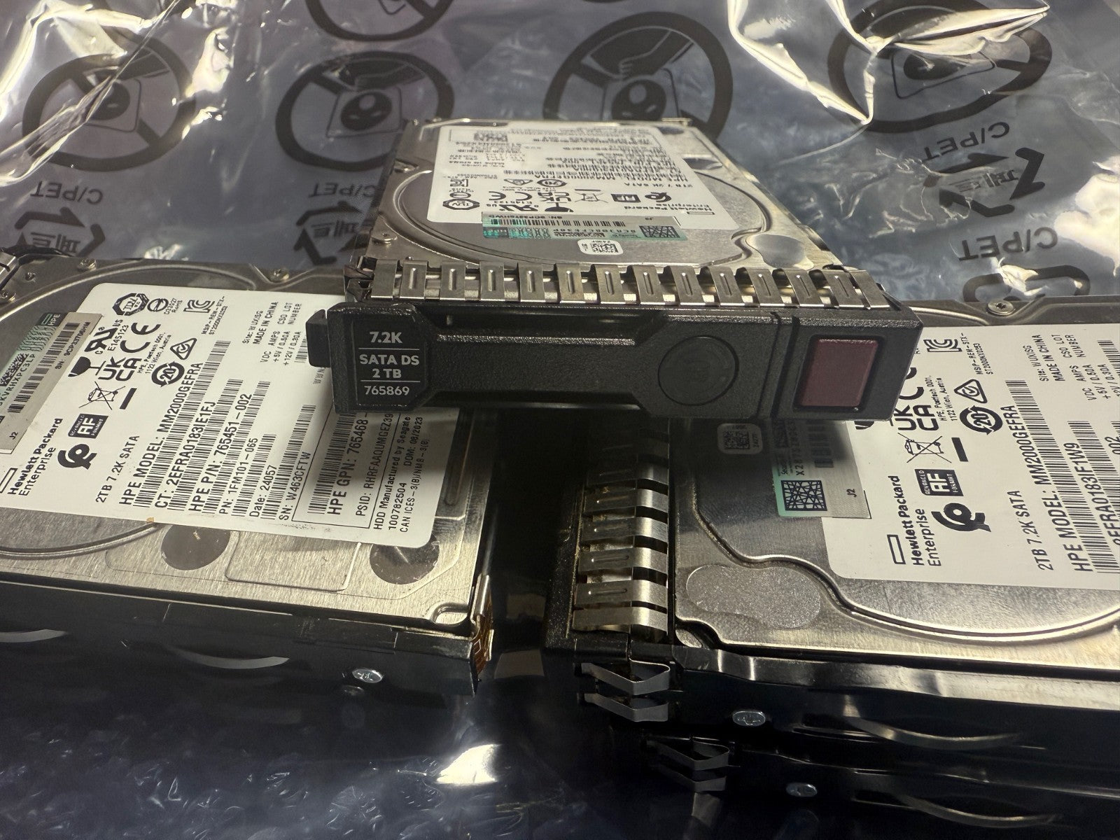 HP HPE GEN 10 2TB 2.5" SATA HARD DRIVE 765869-001 With Caddy, 100% Health