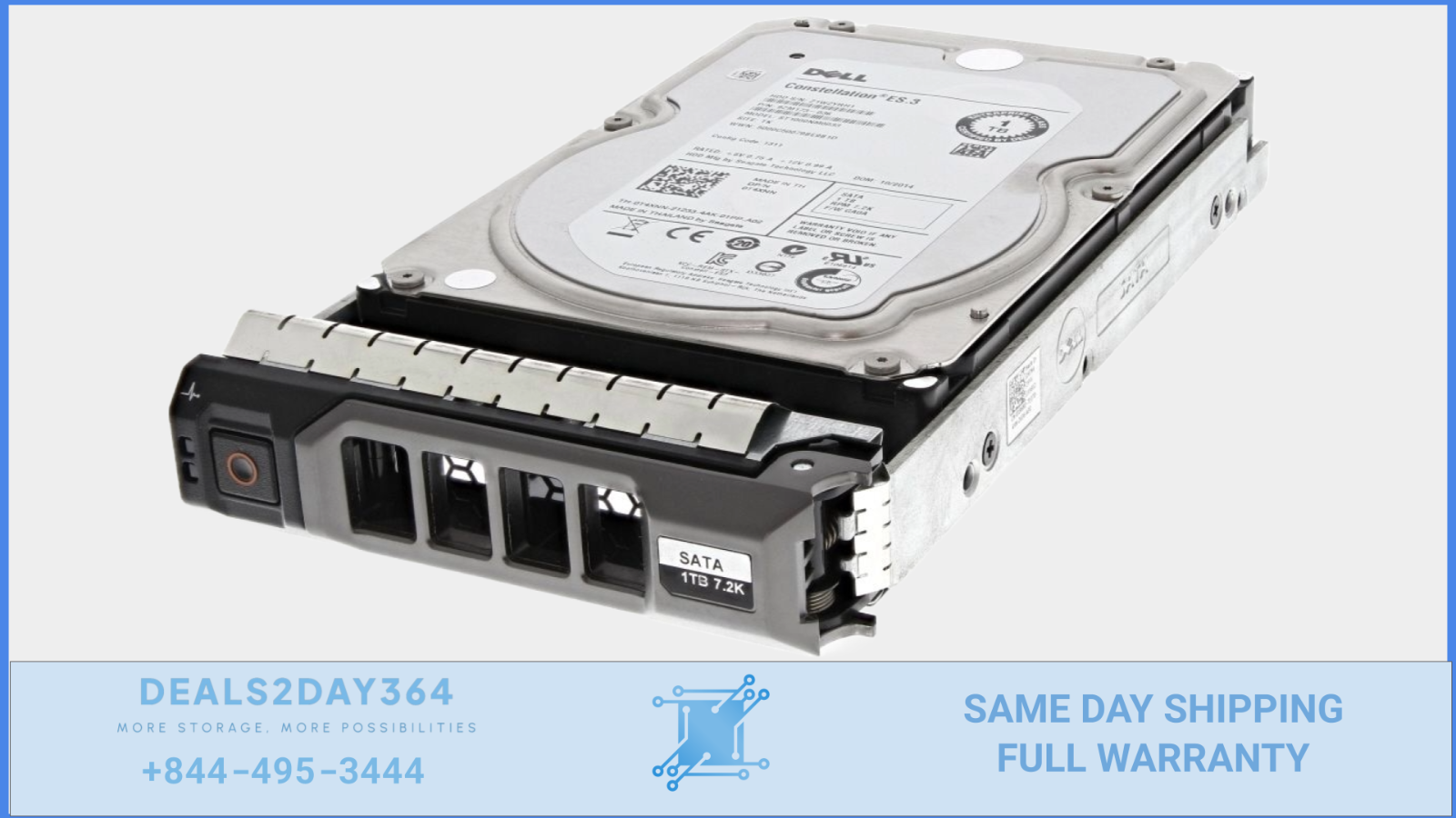 T4XNN DELL 1TB 7.2K SATA 3.5" 6Gb/s HDD Zero Hours|226977785054