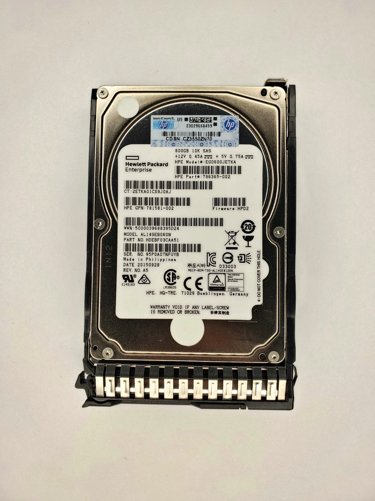 HP 781581-002 600GB 10K 2.5INCH SAS HDD|335295832213