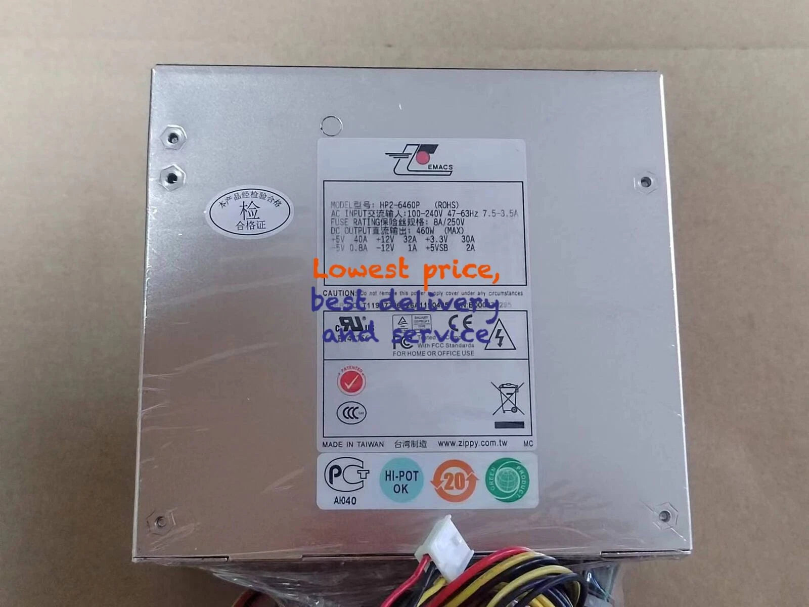 1pcs FOR ZIPPY HP2-6460P-R 460W server redundant power supply module|227126451996