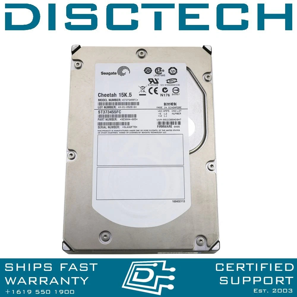 Seagate Cheetah ST373455FC 73GB Fibre / Fiber Channel 3.5in HDD Hard Drive
