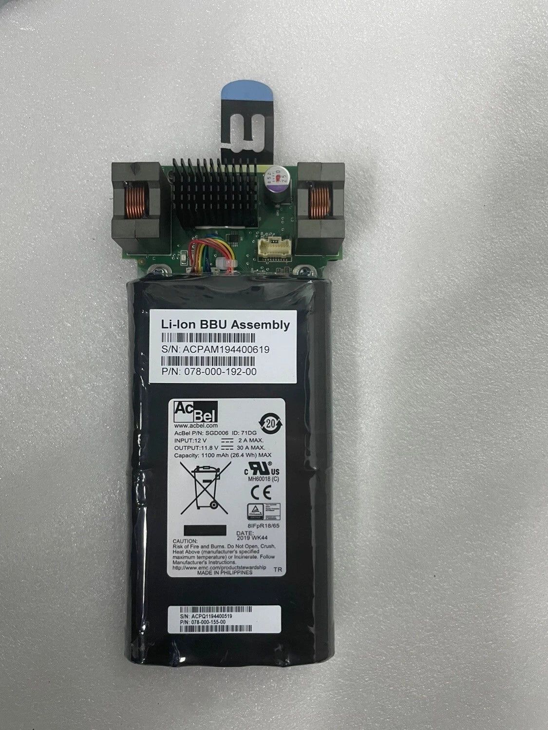 Genuine 078-000-192-00, 078-000-155-00 EMC Unity 300/400/500 XT480F BBU Battery|326050379020