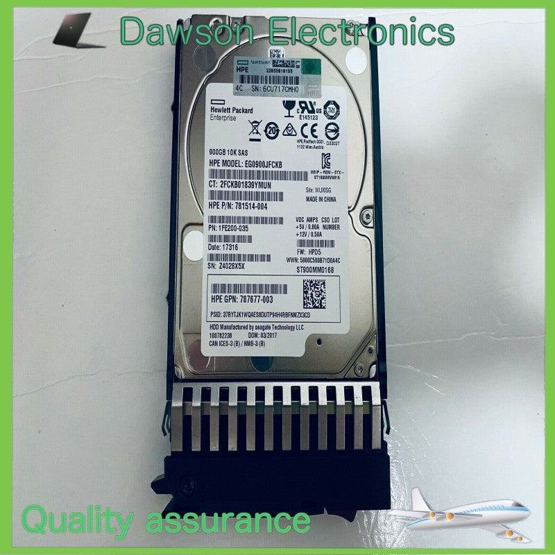 HP J9F47A 787647-001 900GB SAS 10K 2.5in 12Gbps MSA SFF ENT HDD Hard Drive|357886903480
