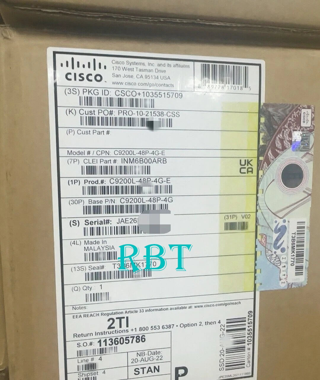 Cisco C9200L-48P-4G-E switch brand new