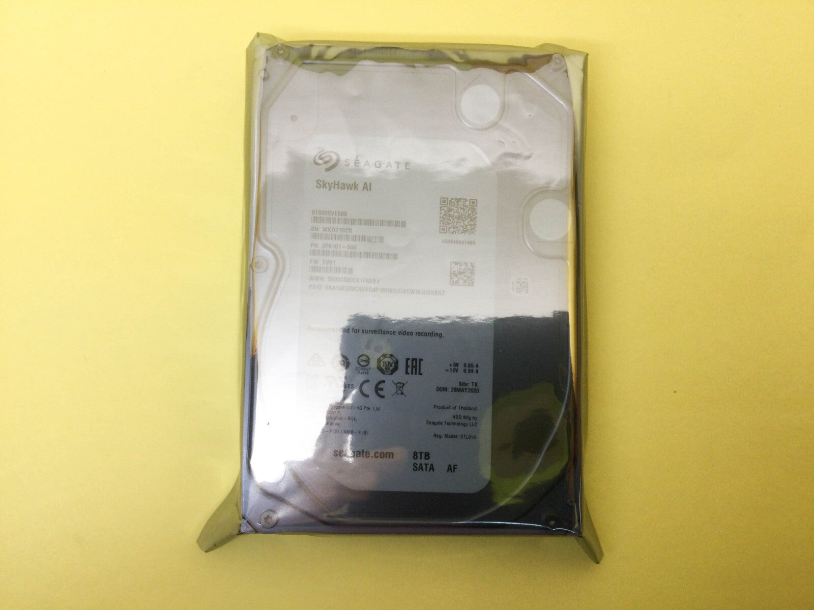 Seagate SkyHawk AI 8TB 7.2K SATA 6Gb/s 3.5'' Surveillance HDD ST8000VE000 New