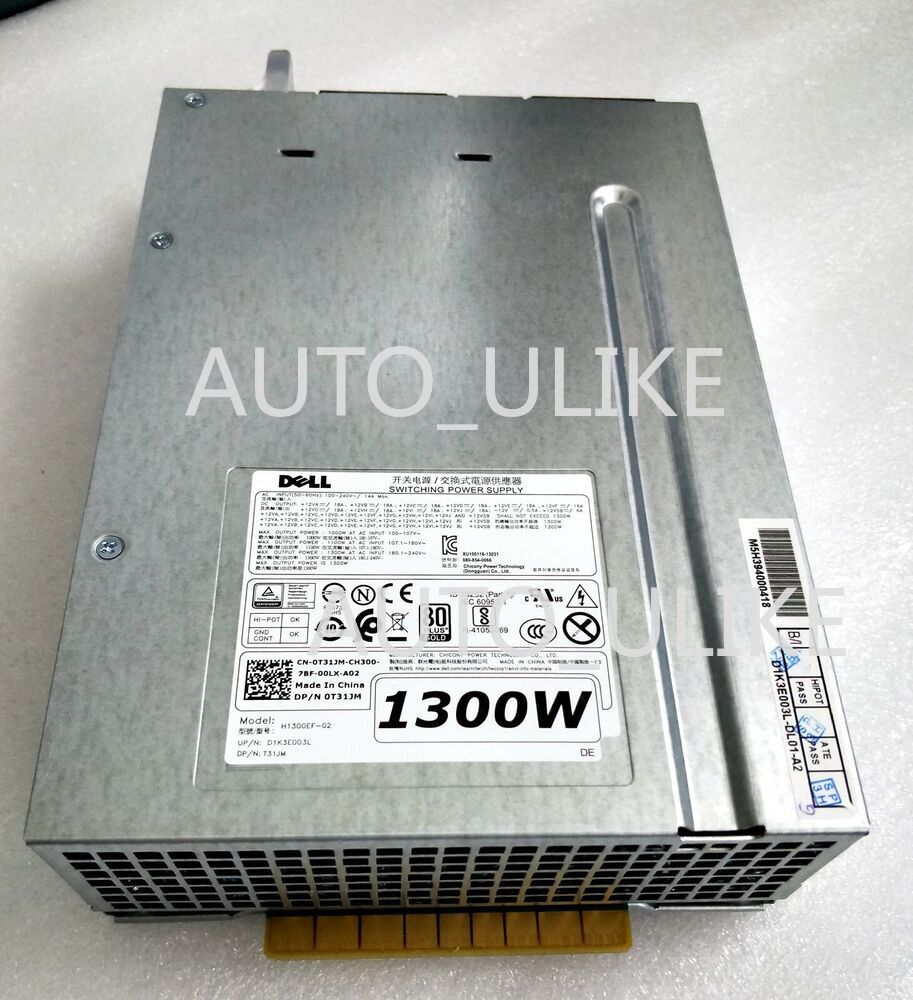D1300EF-02 1300w server PSU FOR DELL T7910 T5810 T7810 T7610 0FT7T6 T31JM NEW