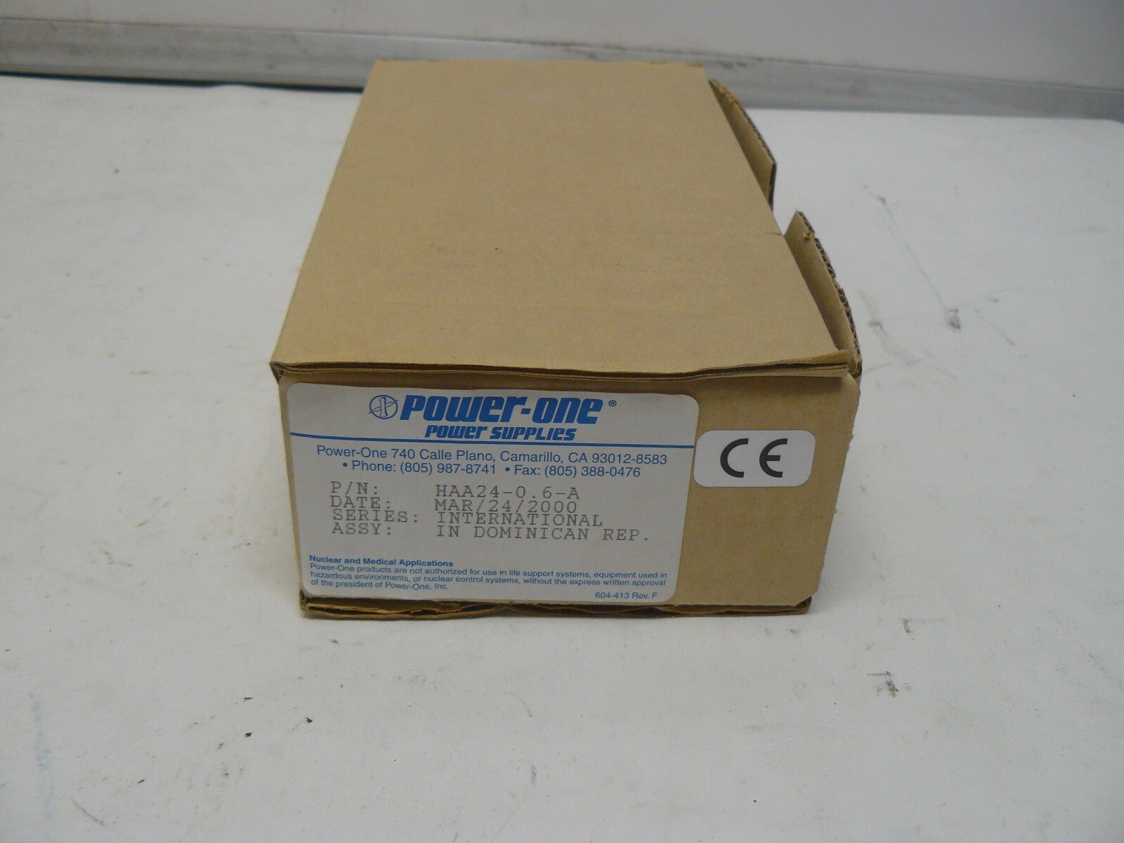 Power One HAA24-0.6-A power supply input 100-120-220-230/240 ac output 24vdc new