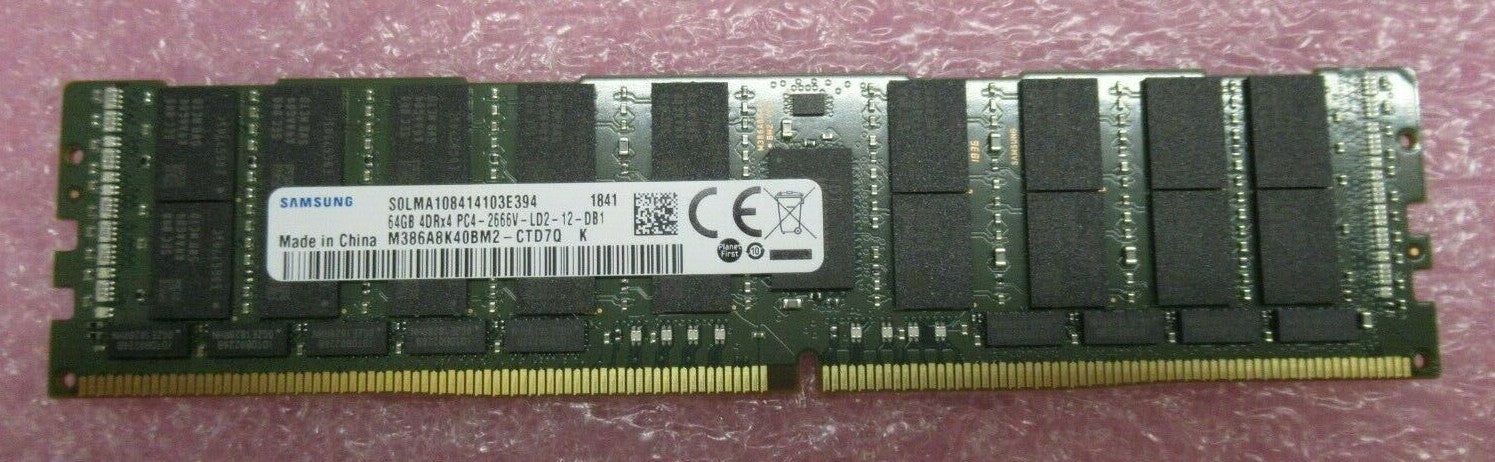 Samsung 64GB 4DRx4 PC4-2666V DDR4 ECC Server RAM Memory M386A8K40BM2-CTD7Q