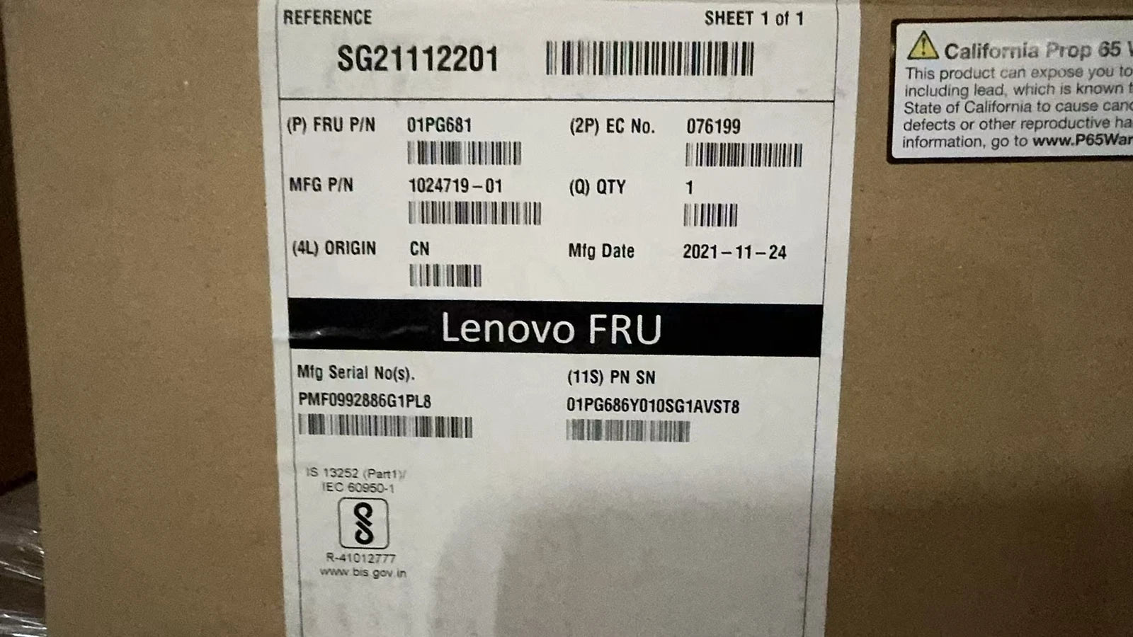Lenovo 01DC150 01PG681 01DC149 SP-PCM02-HE580-AC DS6200 DS2200 584W Power Supply|355967859458