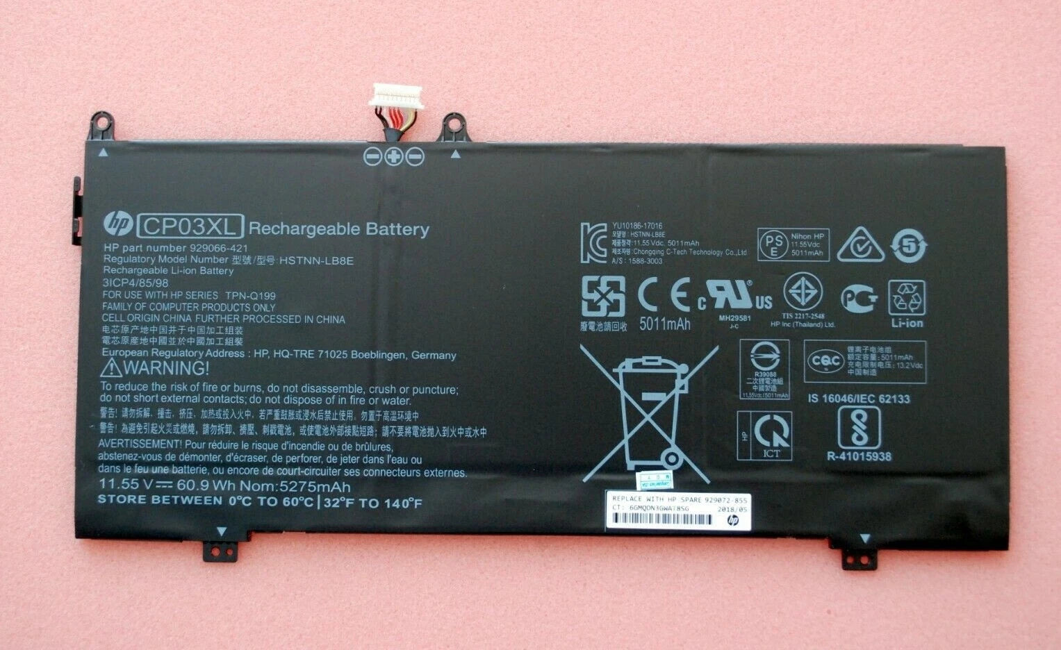 Genuine HP X360 13-ae000 CP03XL Battery HSTNN-LB8E 929066-421 929072-855 (PX|264050009577