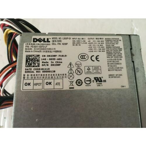 Dell Fuente 0N238P N238P Dell PowerEdge T110 305W Power Supply PSU L305P-01 PS-6311-5DF2-LF