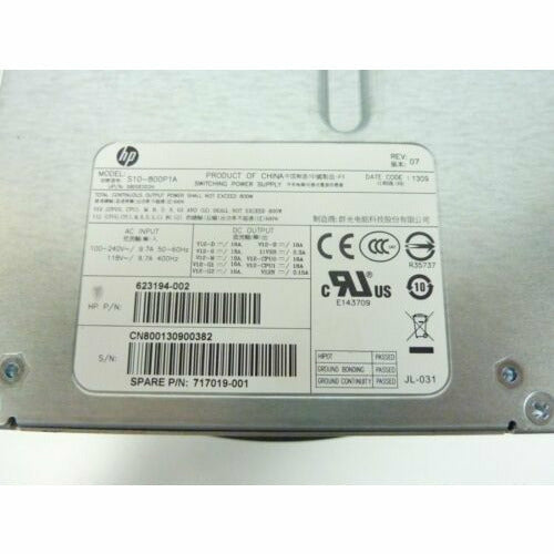 HP Z620 Workstation 800W ATX Power Supply 623194-002 717019-001 S10-800P1A fonte