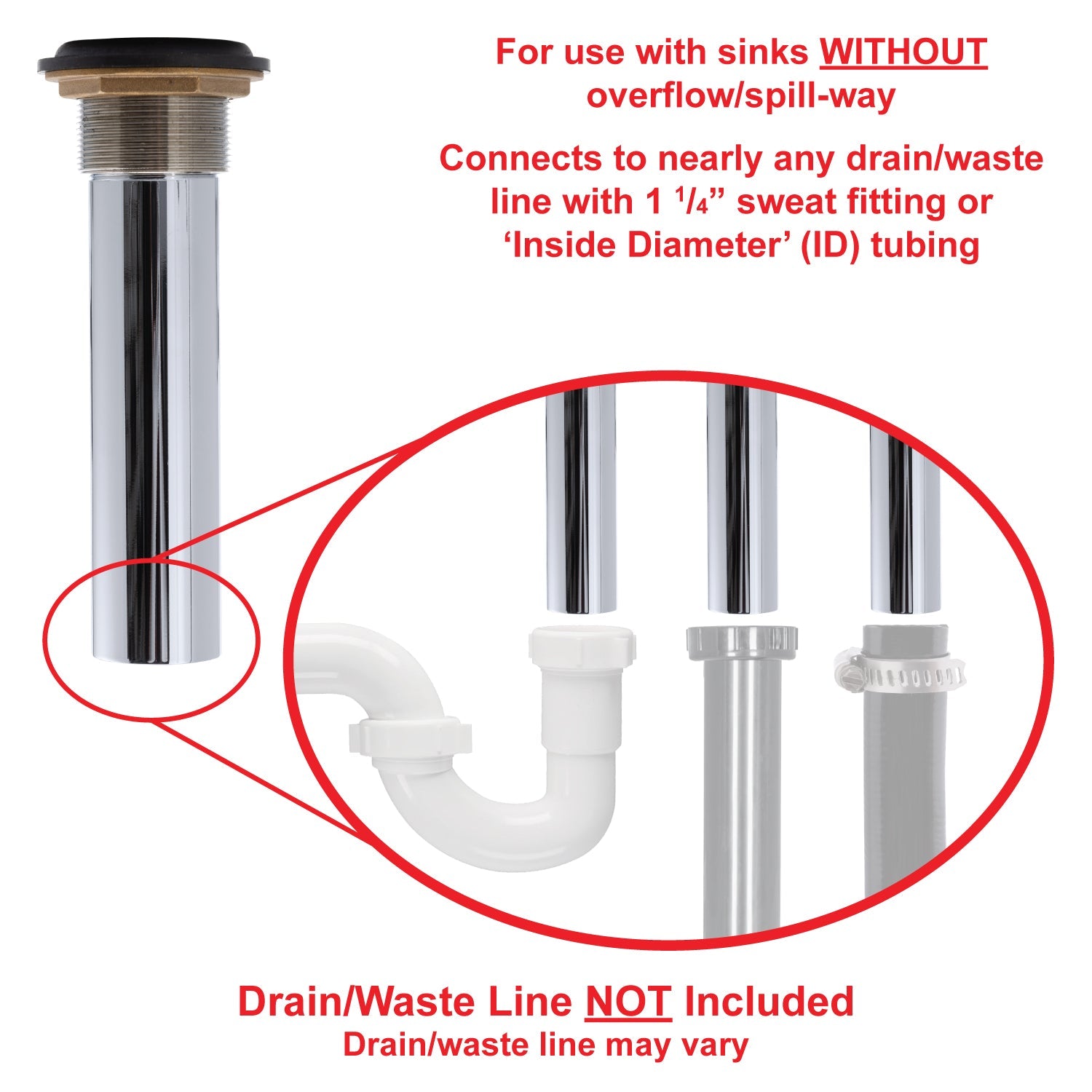 Ambassador Marine S01-0311 1 1/2" Flip Drain