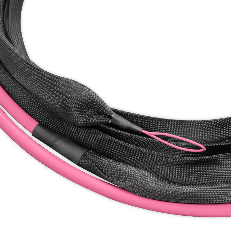Pre-terminated MPO 4x4 Shuffle Trunk Cable, 256 Fibers, 32 x MPO-8 APC (Male) to 32 x MPO-8 APC (Male), Multimode (OM4), Type 4, LSZH, 0.35dB Max, Breakout 80cm, Magenta