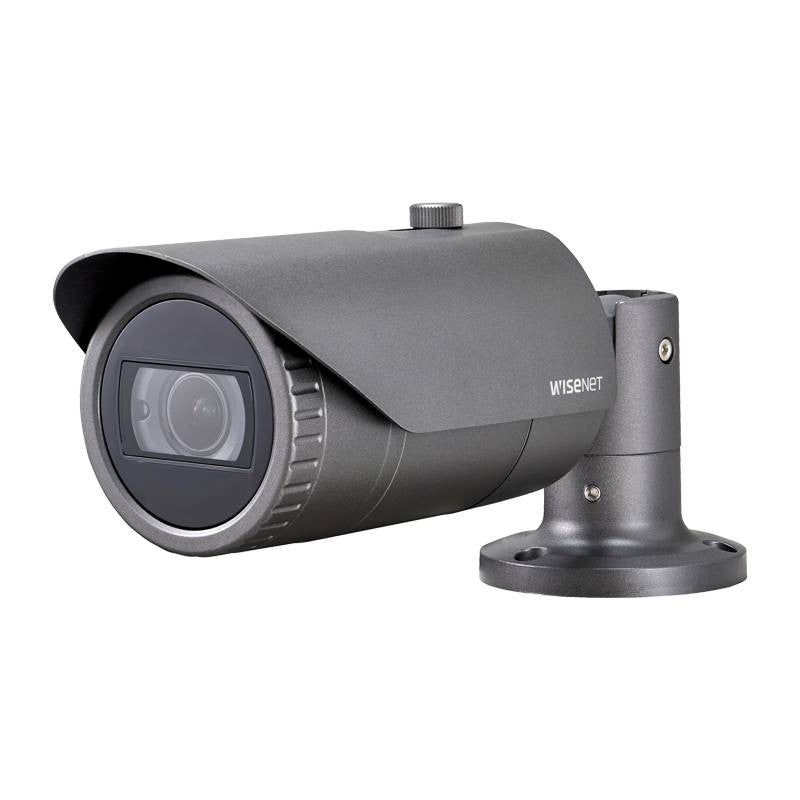 Samsung Hanwha QNO-6082R 2MP H.265 IR Outdoor Bullet IP Security Camera with Motorized Lens