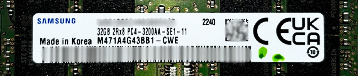 Samsung M471A4G43BB1-CWE 32GB PC4-25600S DDR4-3200 2RX8 NECC SODIMM