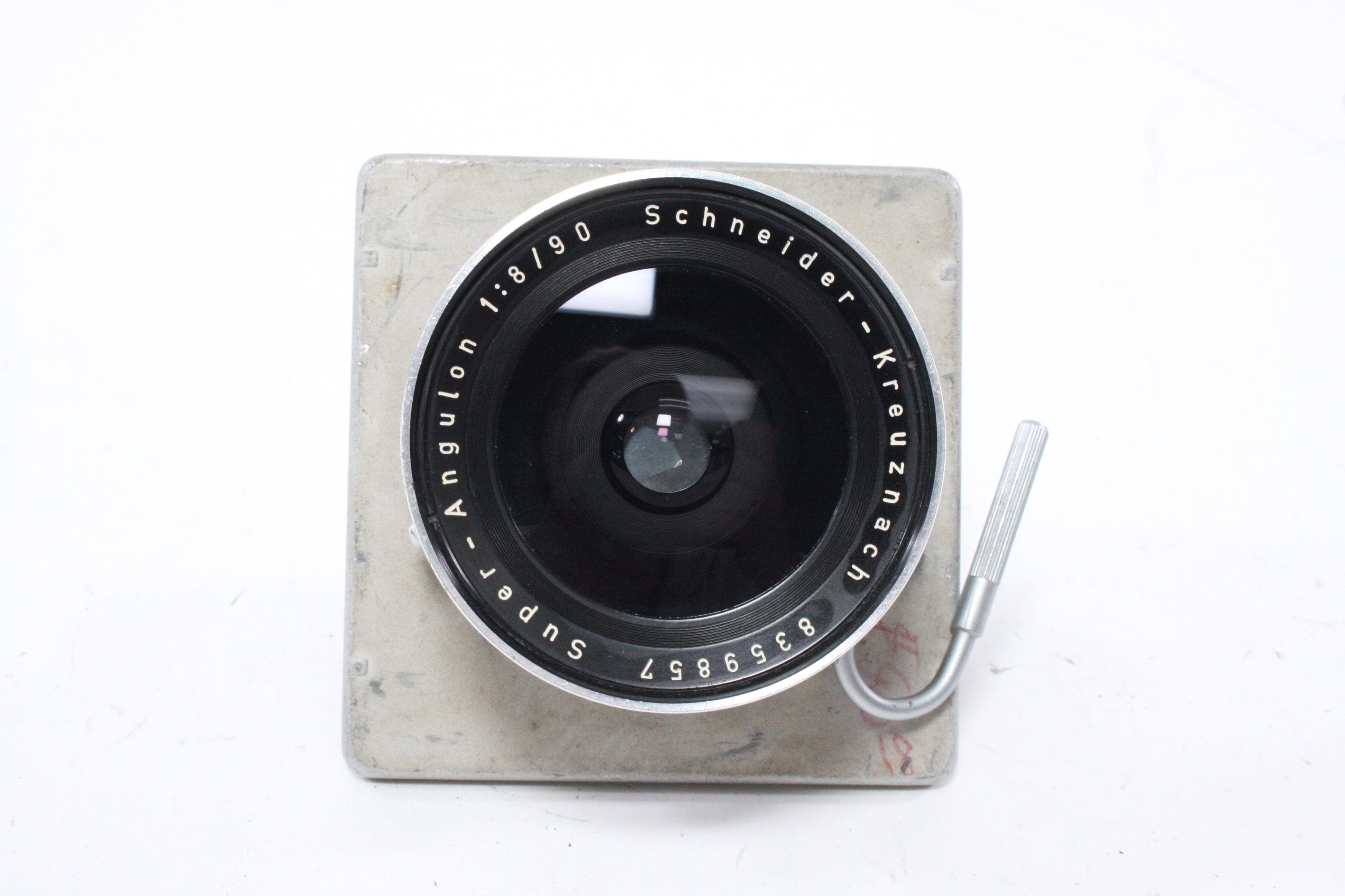 Schneider Super Angulon 90MM F8 Compur Shutter on 3.5 x 3.5 Inch Lens Board