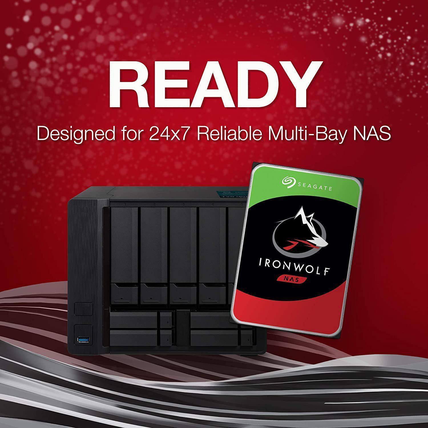 Seagate (ST14000VN0008 IronWolf 14TB NAS Internal Hard Drive HDD – 3.5 Inch SATA 6Gb/s 7200 RPM 256MB Cache for RAID Network Attached Storage