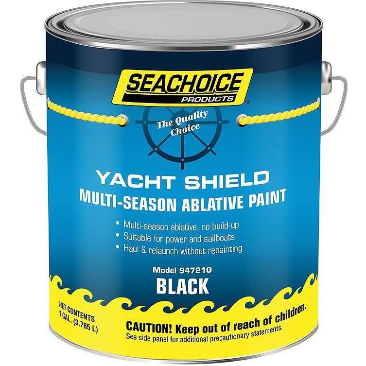 Seachoice YPM179/1 94721G Yacht Shield Multi-Season Antifouling Paint, Black, 1 Gallon