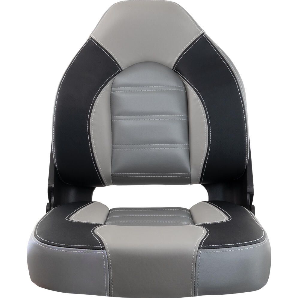 Springfield 1061063-B Skipper Premium High Back Fold Down Seat, Charcoal/Gray