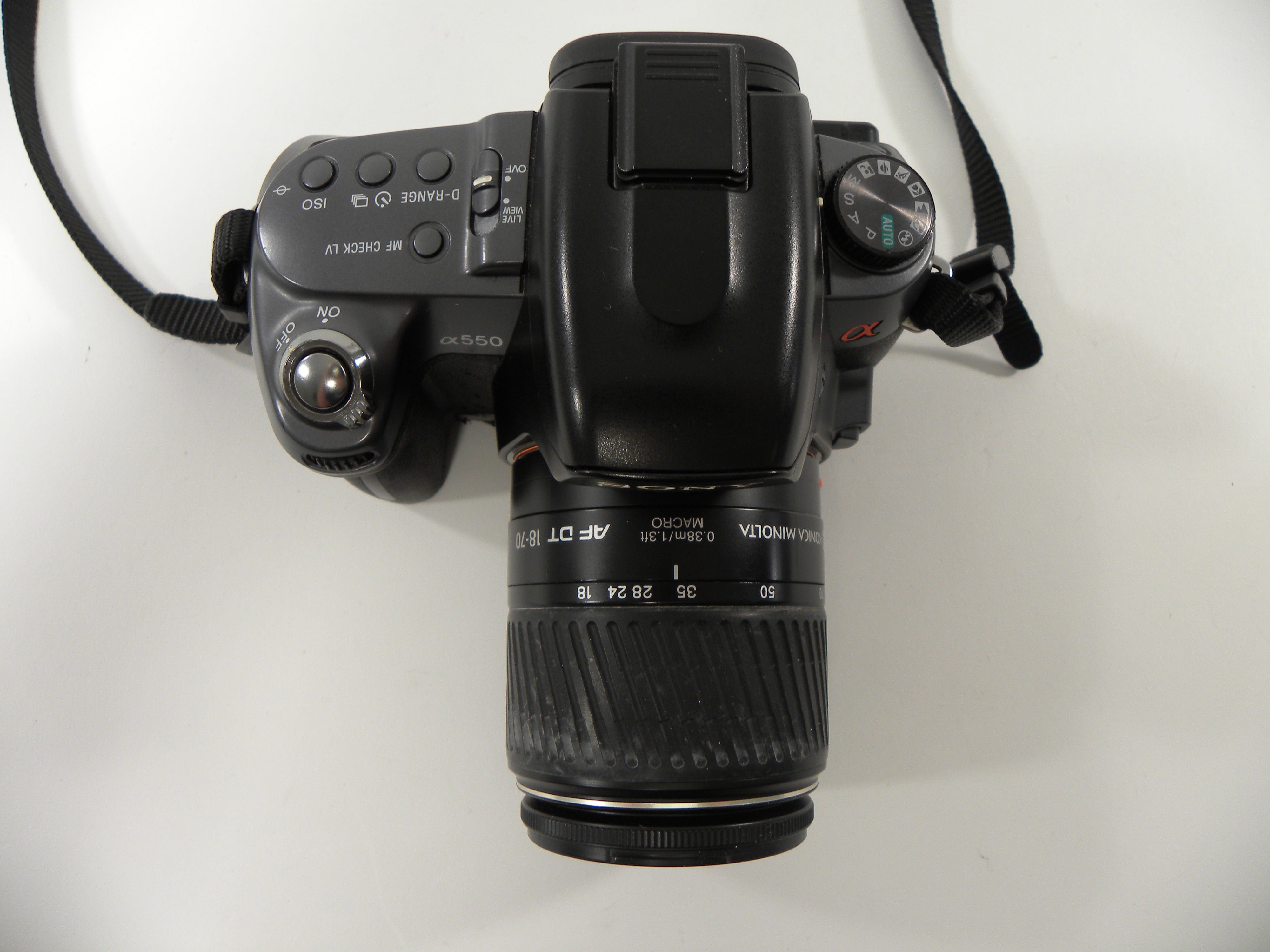 Sony a550 14mp Digital SLR w/Minolta AF DT Zoom 18-70 Shutter Ct. 29,943