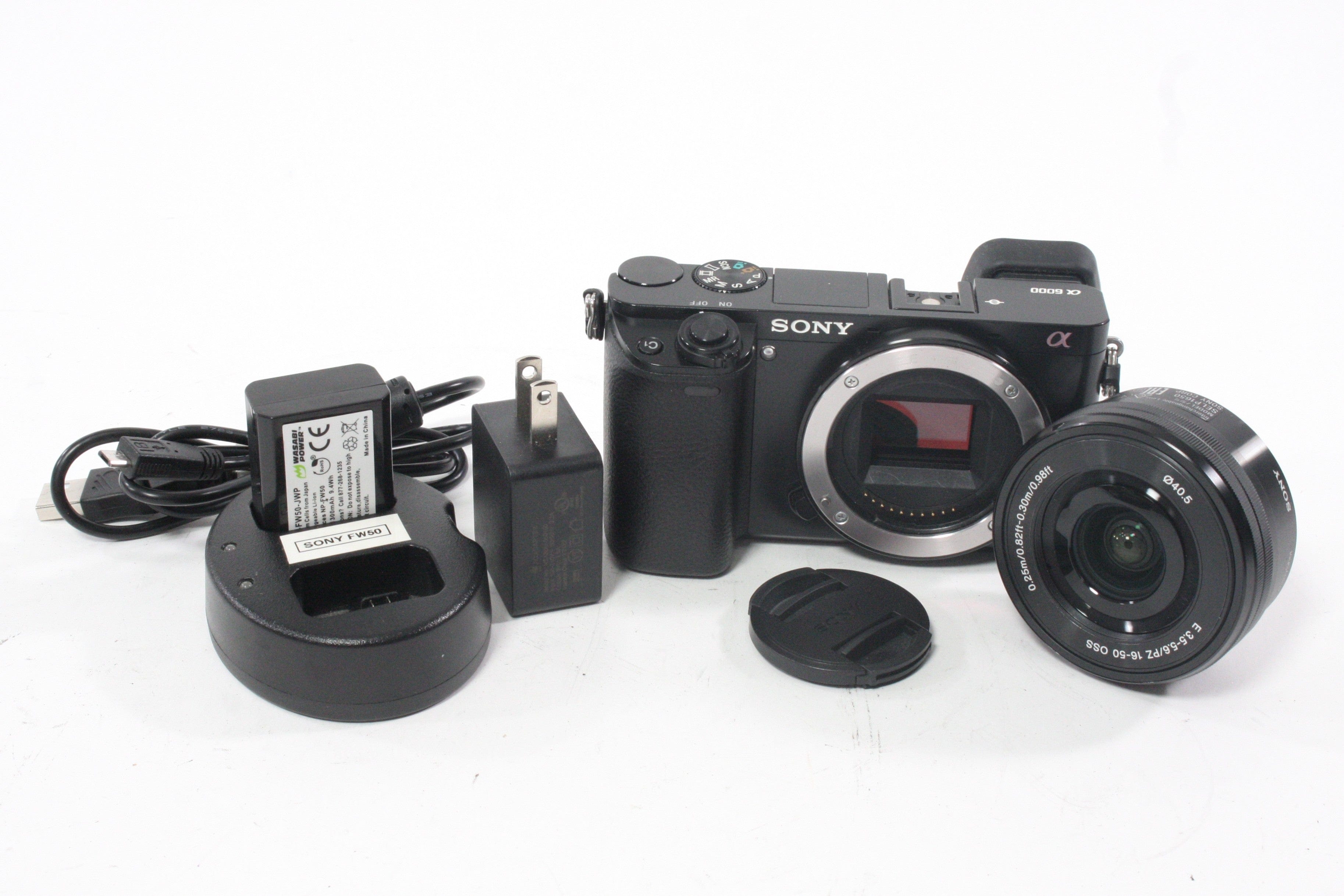 Sony A6000 Mirrorless Digital Camera with 16-50mm f/3.5-5.6 PZ OSS Lens with Shutter Count 7,211