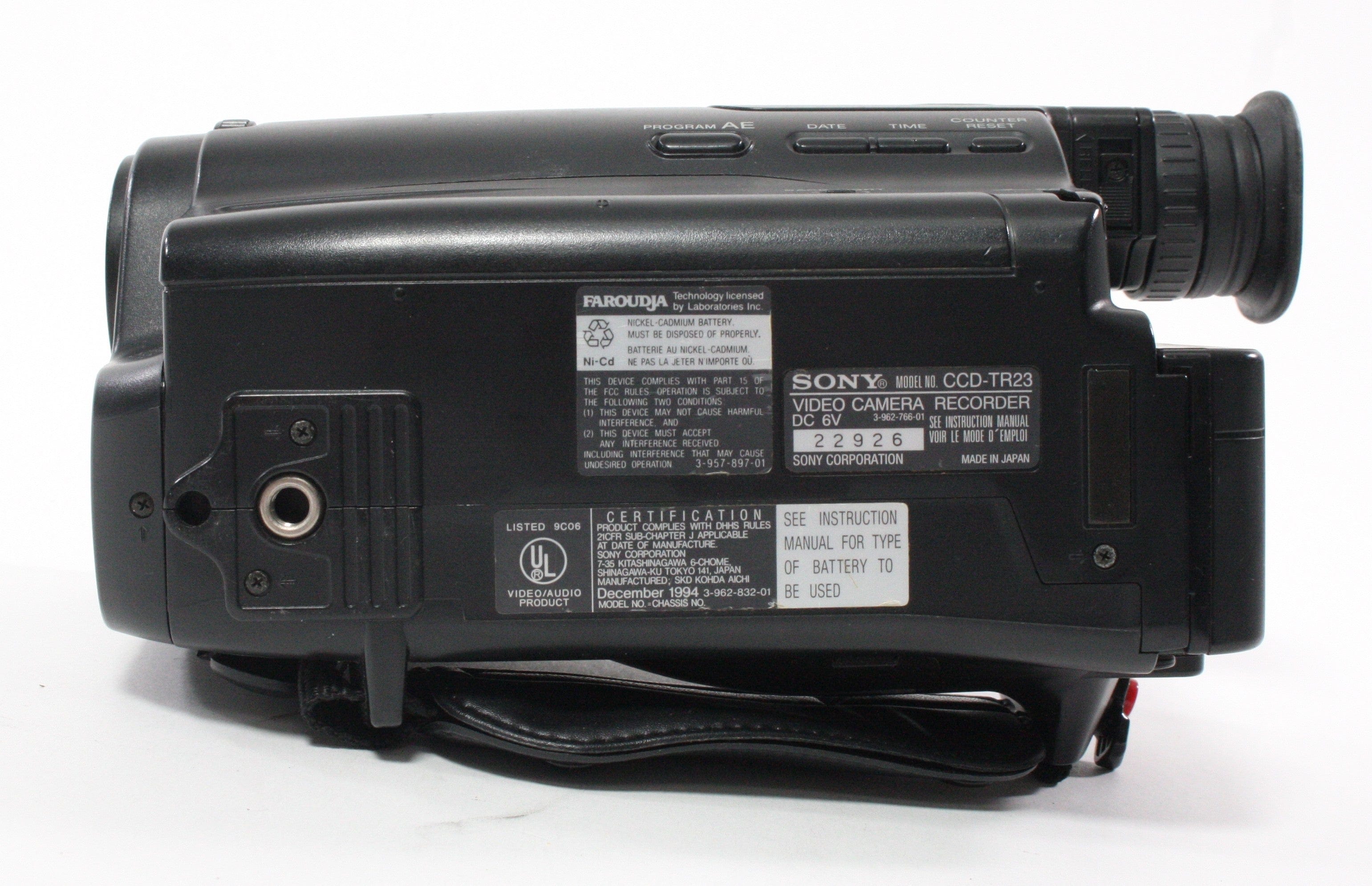 Sony CCD-TR23 Handyman Video 8 Camcorder