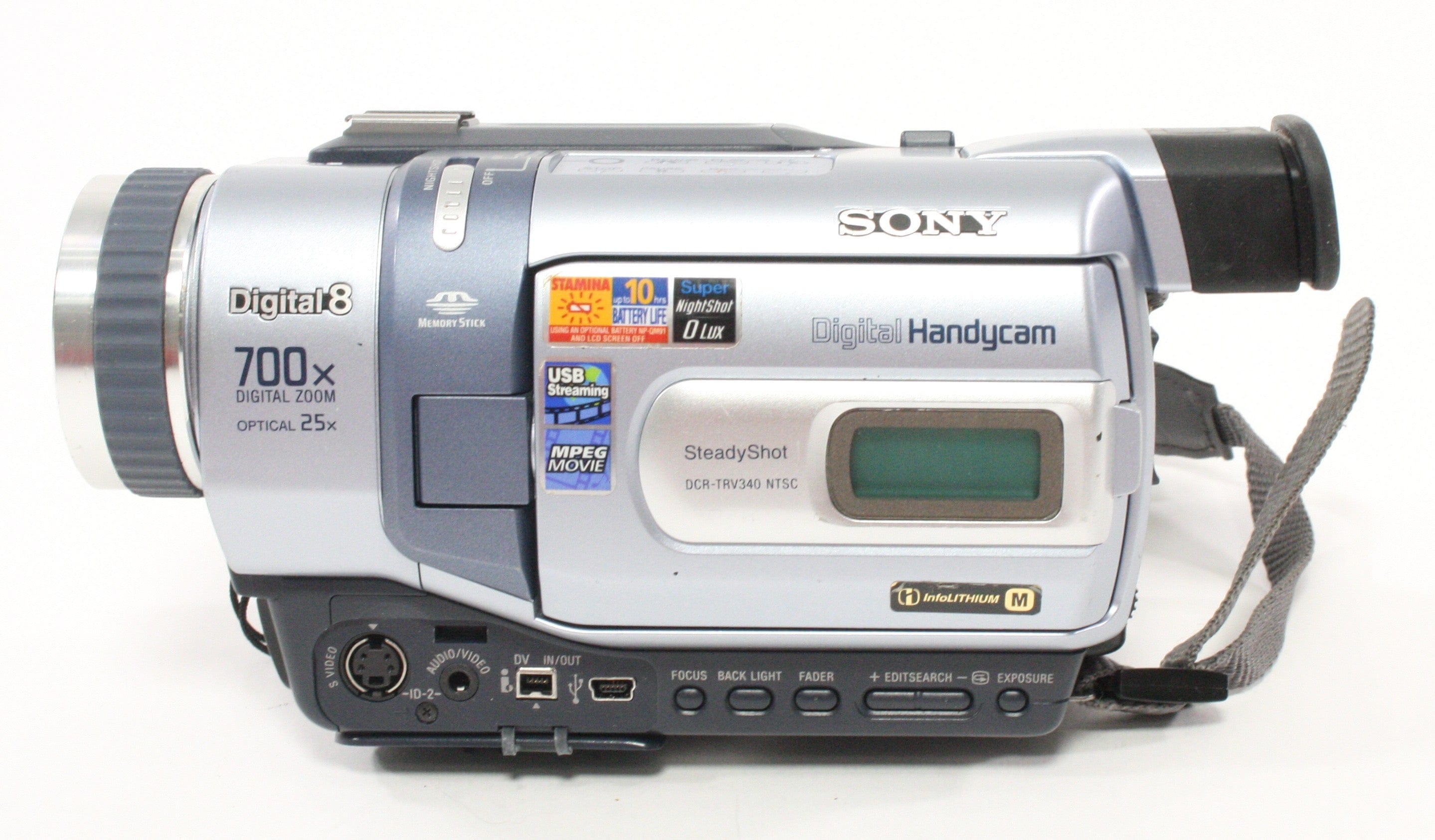Sony DCR-TRV 340 Digital 8 Camcorder with Titanium I.R. Lens