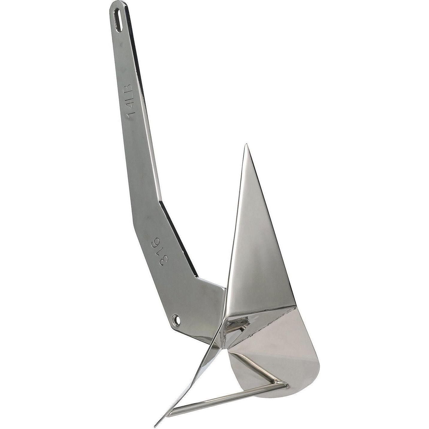 Seachoice 43840 Stainless Steel Plow Anchor, 14 lbs.