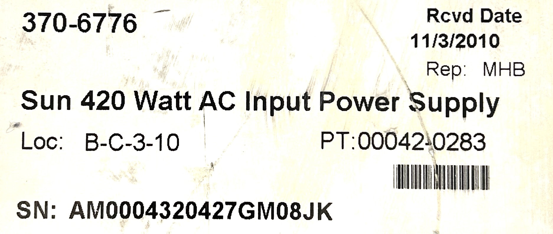 Sun Microsystems 370-6776 420W AC POWER