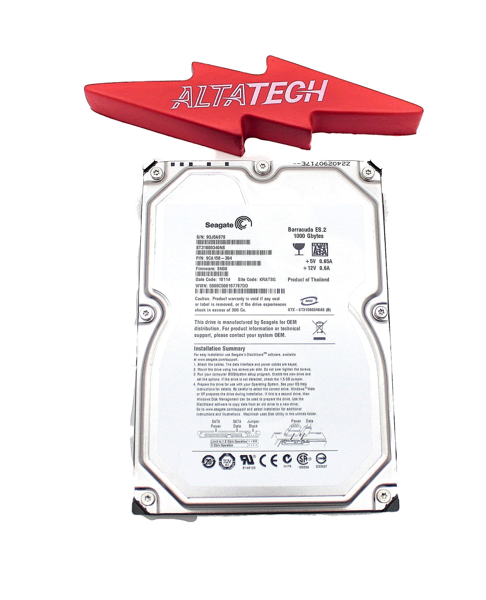 Sun Microsystems 540-7507 1TB DRIVE,XRA-ST1CH-1T7K