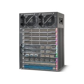 WS-C4510R+E, Cisco Catalyst 4500E Switch, 10-slot chassis/48Gbps per slot/Redundant power
