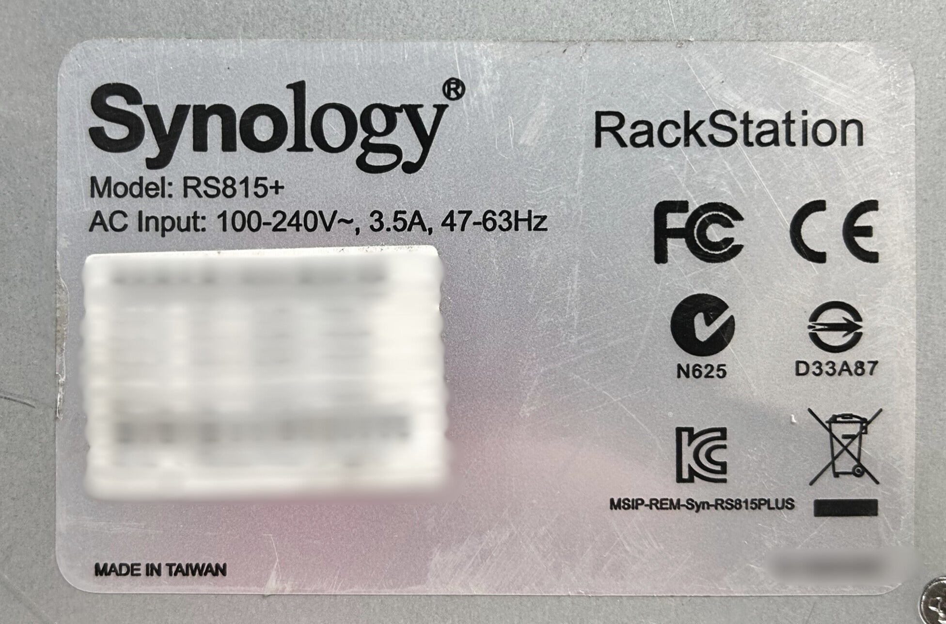 Synology RS815+ 4 Bay Network Attached Storage RackStation