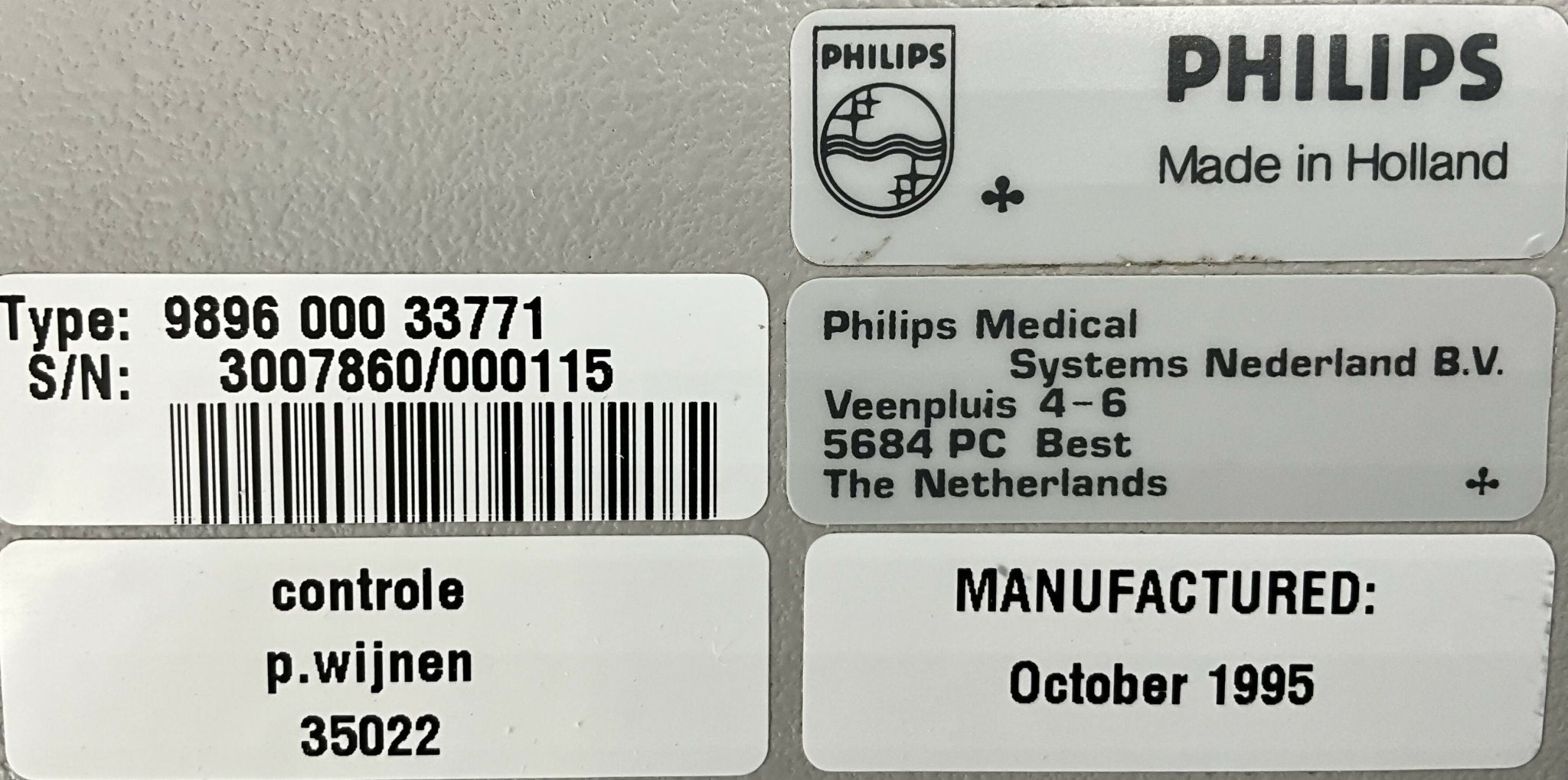 TABLE SIDE OPERATOR CONSOLE (9896 000 33771) PHILIPS