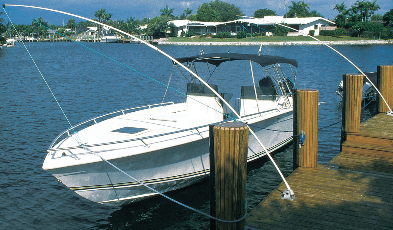 Taylor Made MW.120 Standard Mooring Whips, 1-Pair, Fixed 60 Deg Angle Base, for Boats Up to 18'-23'