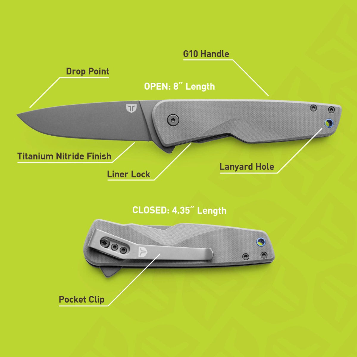 True Utility FMK 0025 EDC Fast Flip Knife Gray Folding Utility Knife
