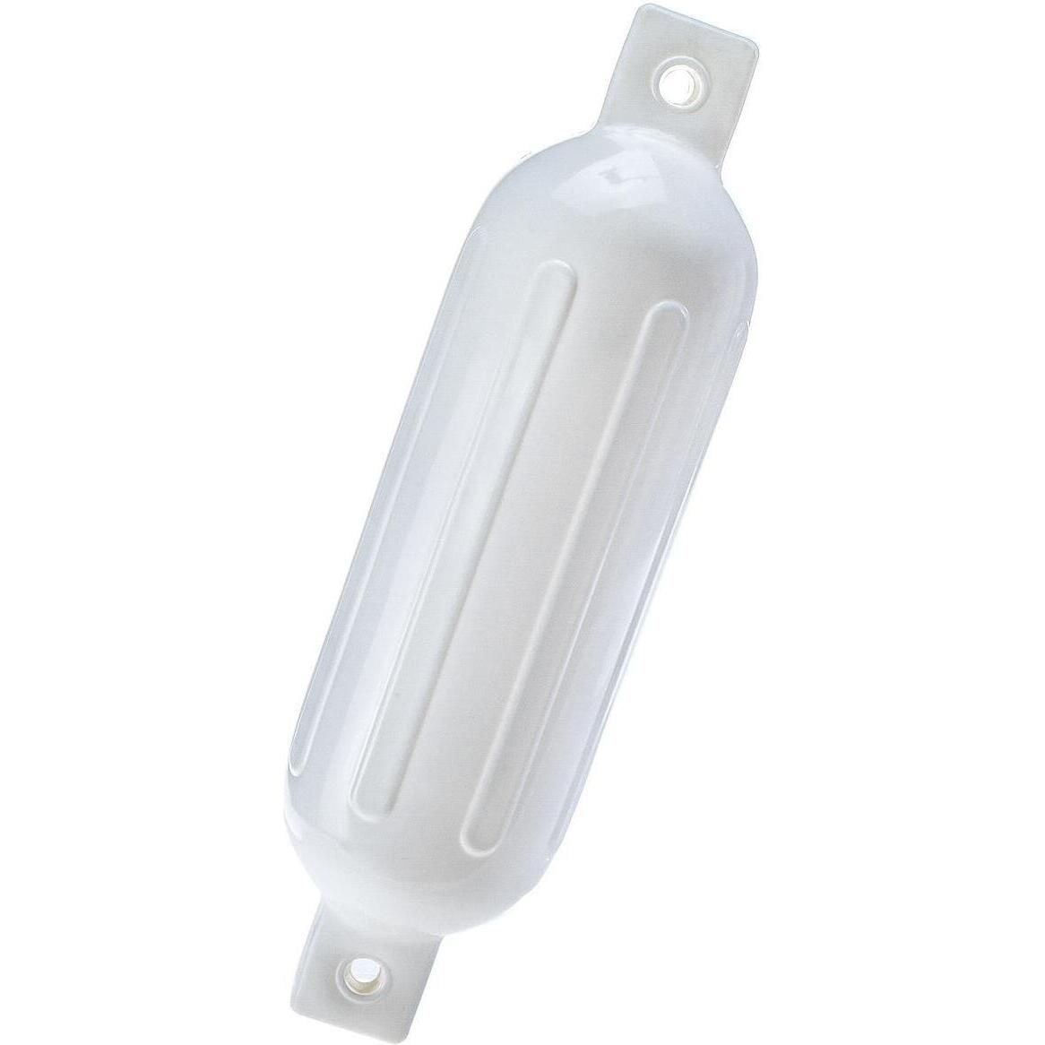 Seachoice DE79231S 79021 Twin Eye Ribbed Fender, White, 6.5 x 23"