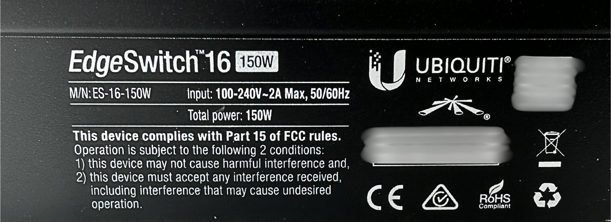 Ubiquiti ES-16-150W EdgeSwitch 16-Port GBE PoE+ Managed Switch