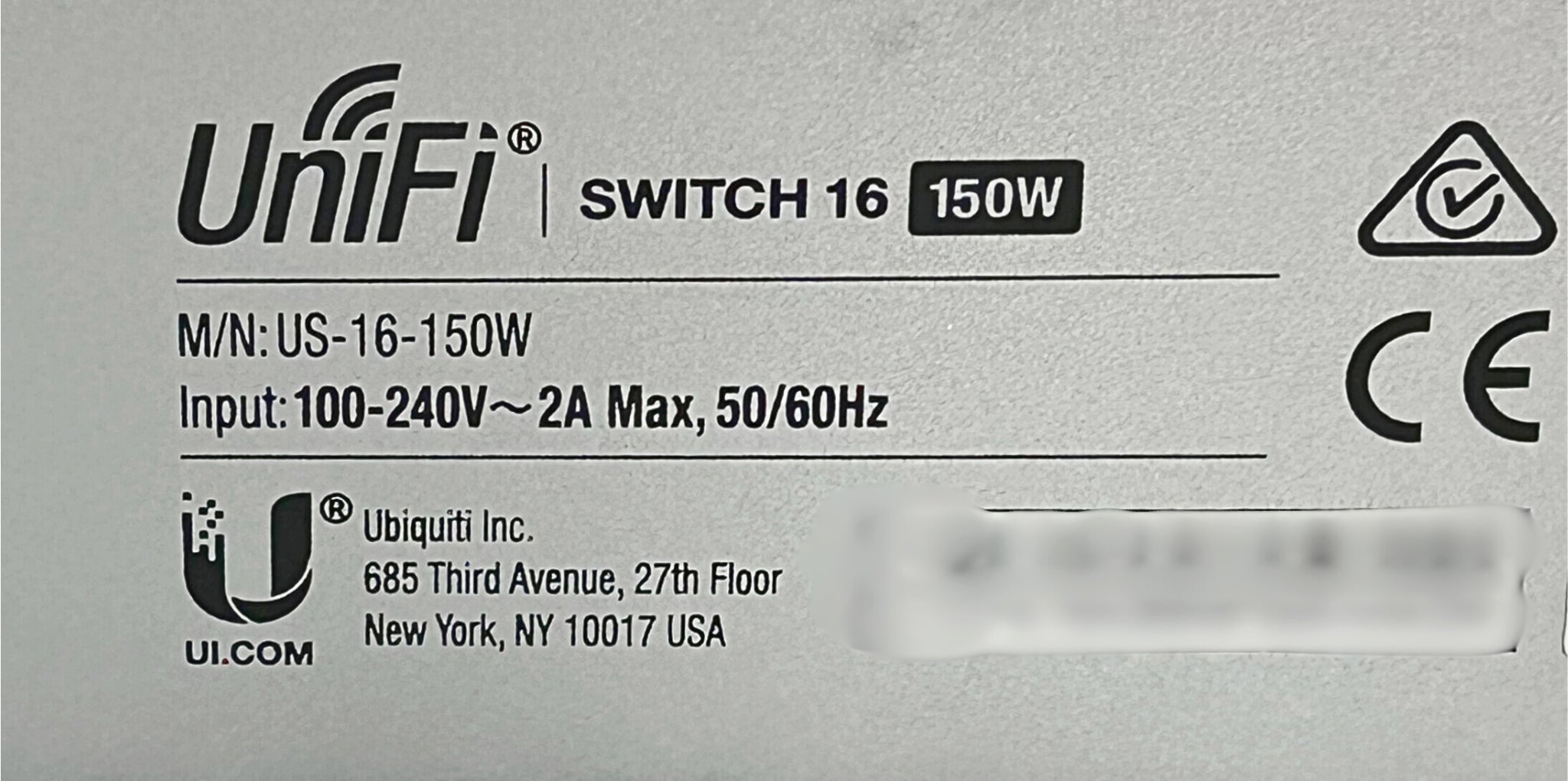 Ubiquiti US-16-150W 16x1G PoE+ Gigabit Managed Switch