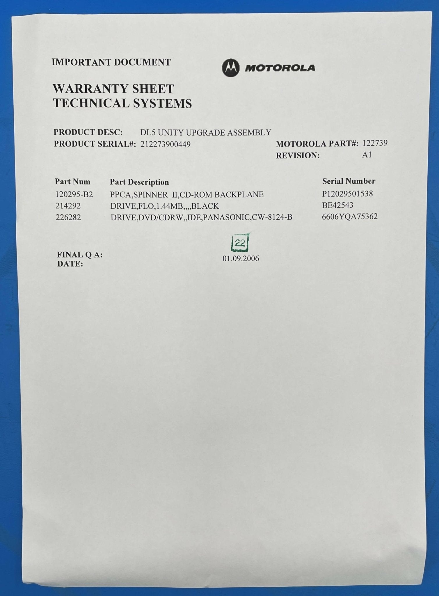 UNITY DL5 UPGRADE ASSEMBLY (5144905/5199853 GE
