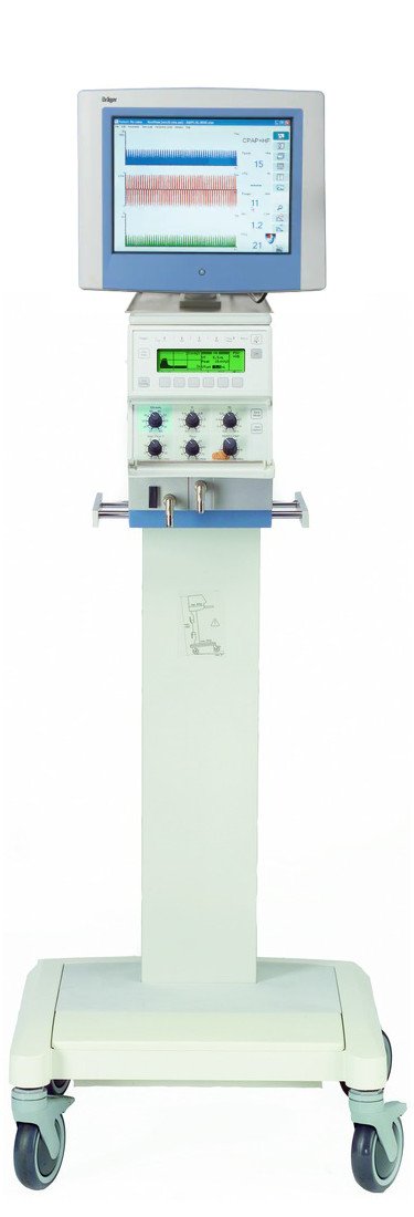 Drager Babylog 8000 Plus with Stand, Hoses, and Monitor - Refurbished