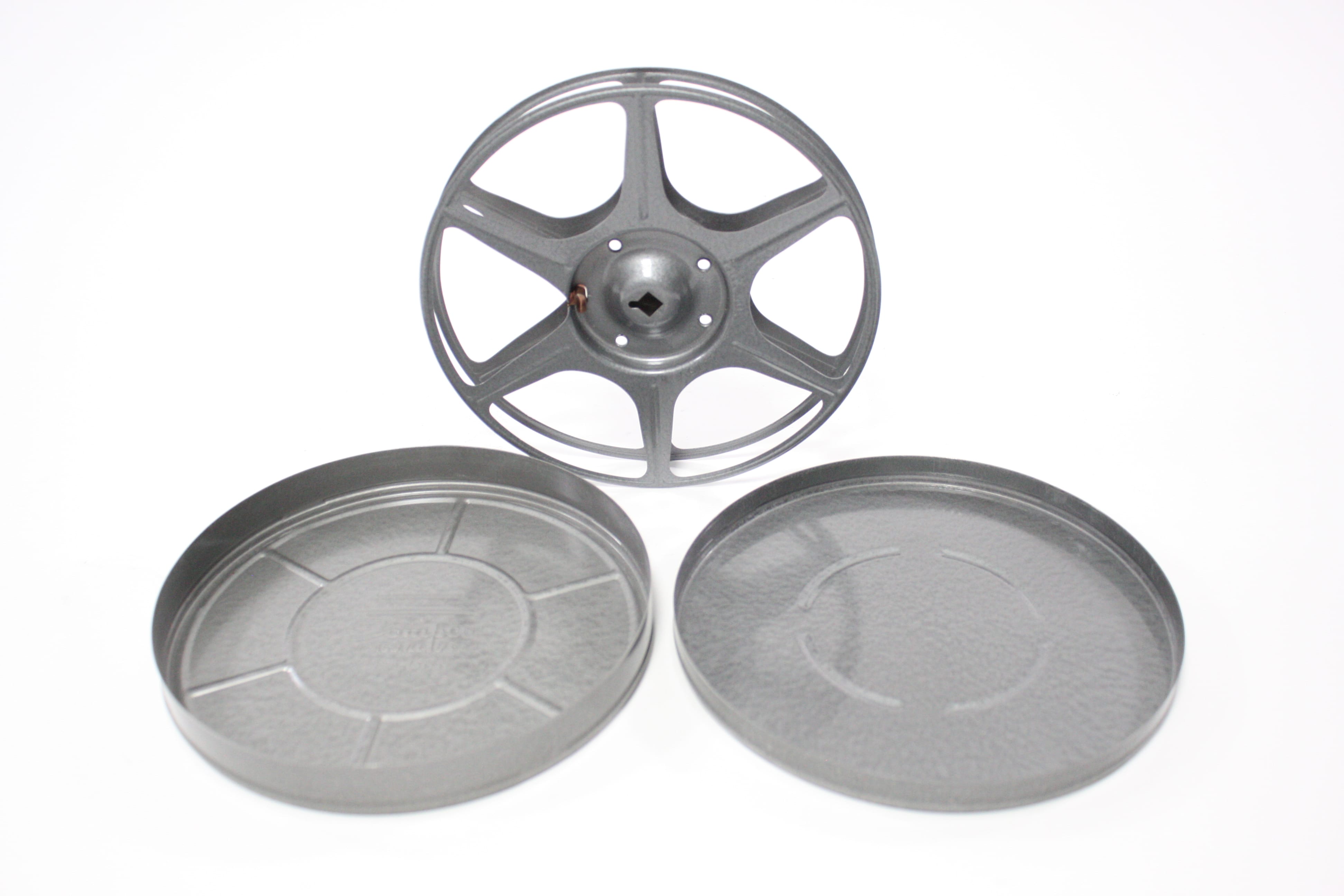 Vintage 16mm Film Canisters and Reels (Set of 5)