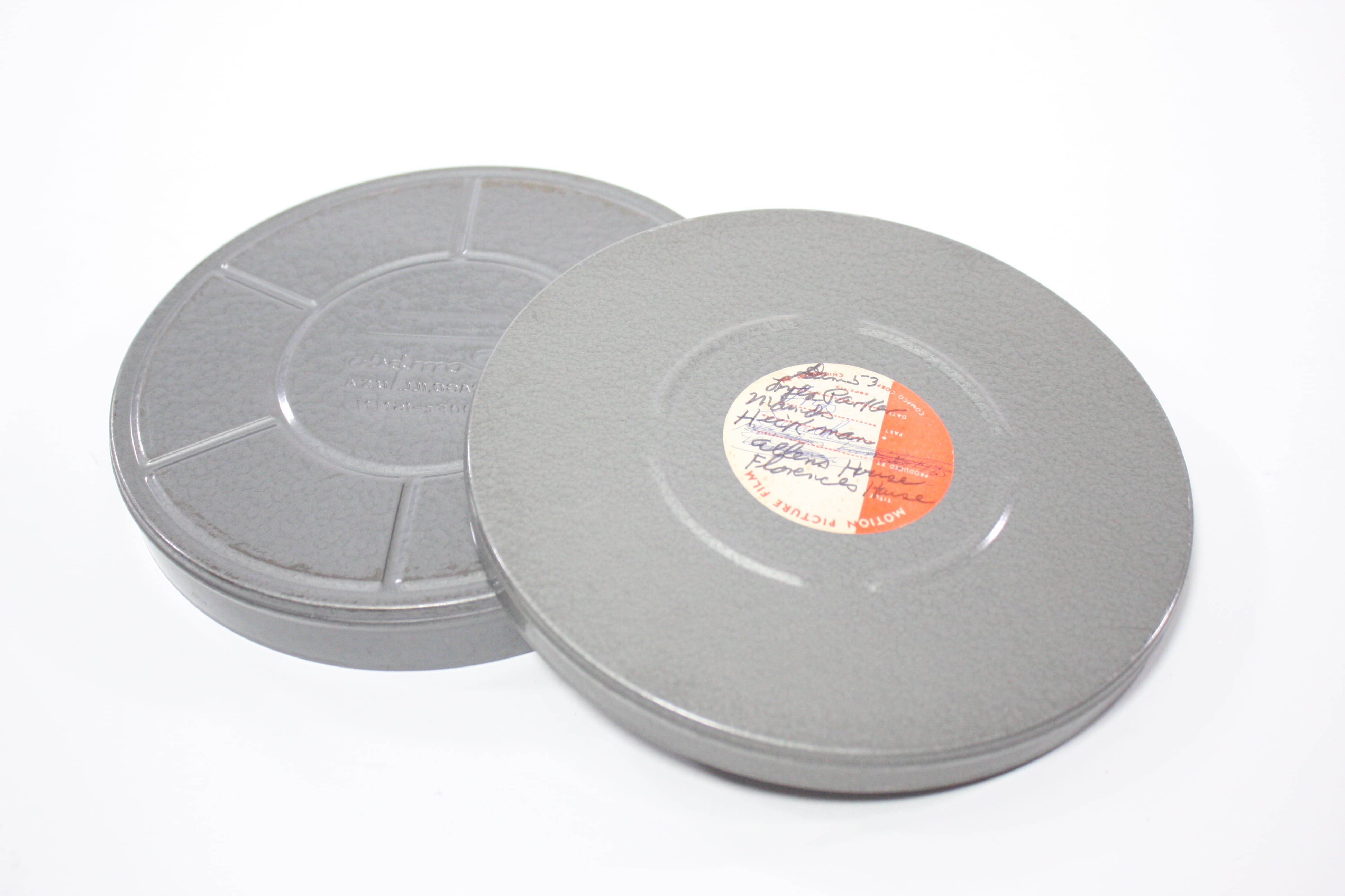 Vintage 16mm Film Canisters and Reels (Set of 5)