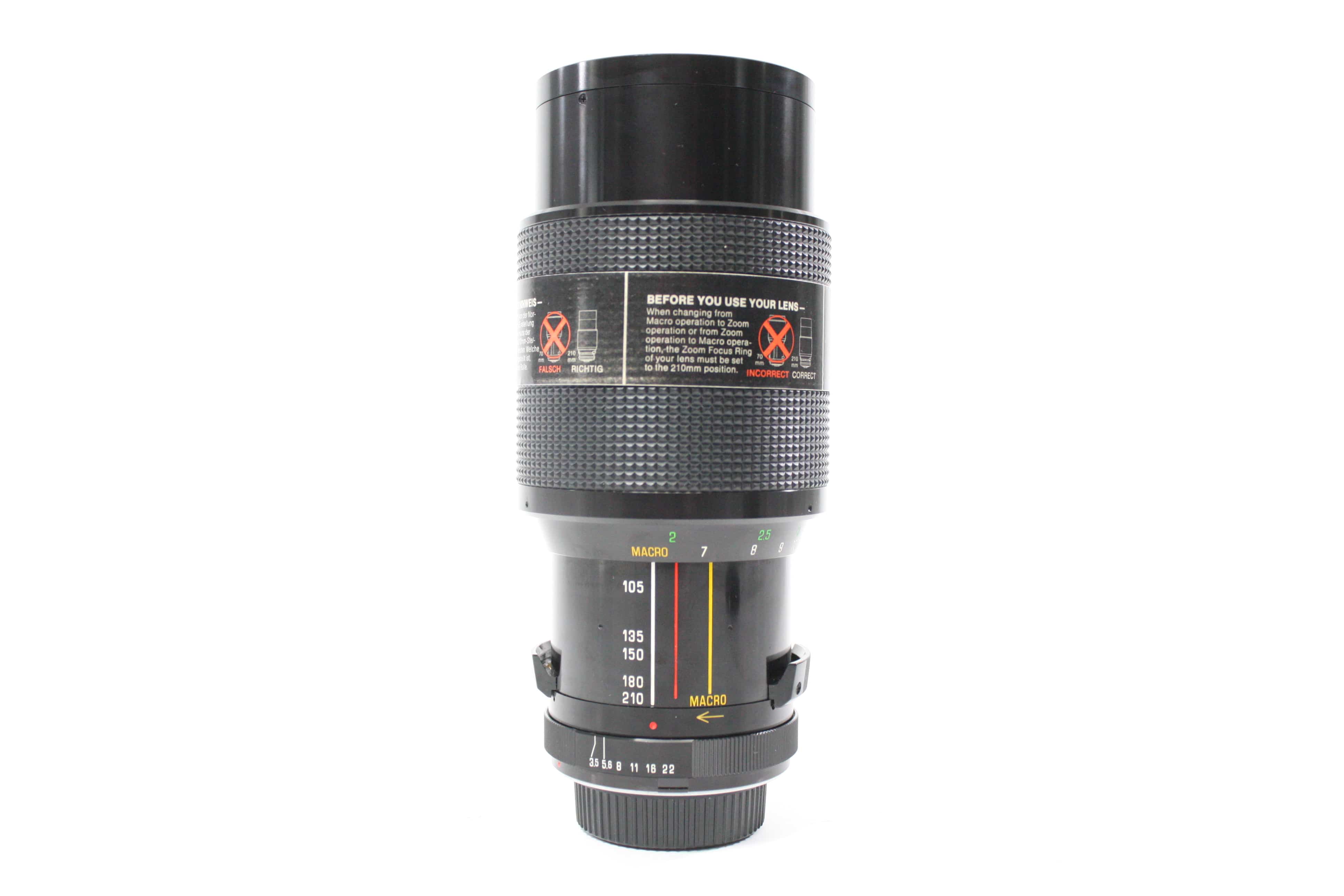Vivitar 70-210mm f/3.5 Series 1 Macro Focusing Auto Zoom Lens for Minolta MD Mount
