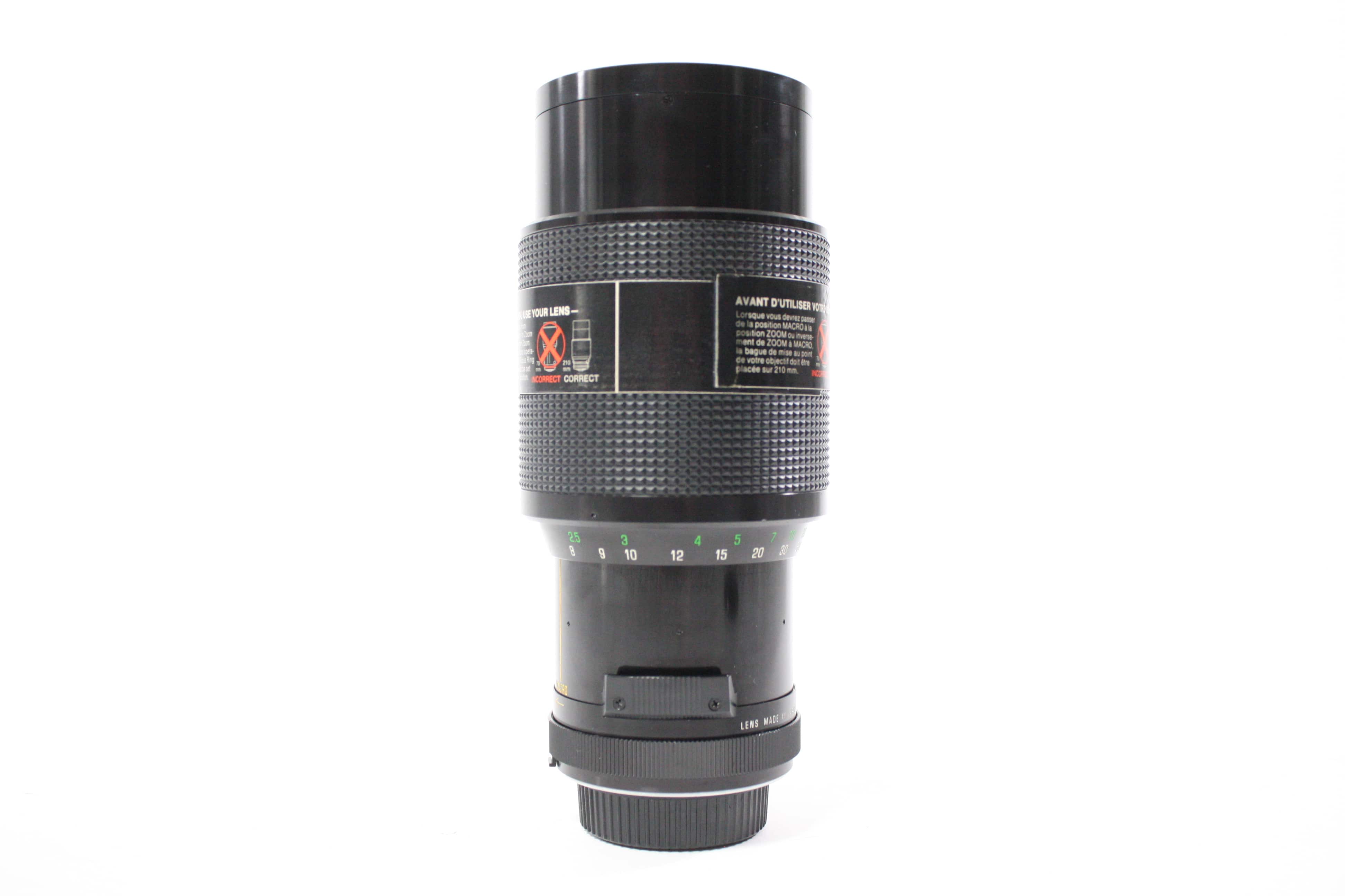 Vivitar 70-210mm f/3.5 Series 1 Macro Focusing Auto Zoom Lens for Minolta MD Mount