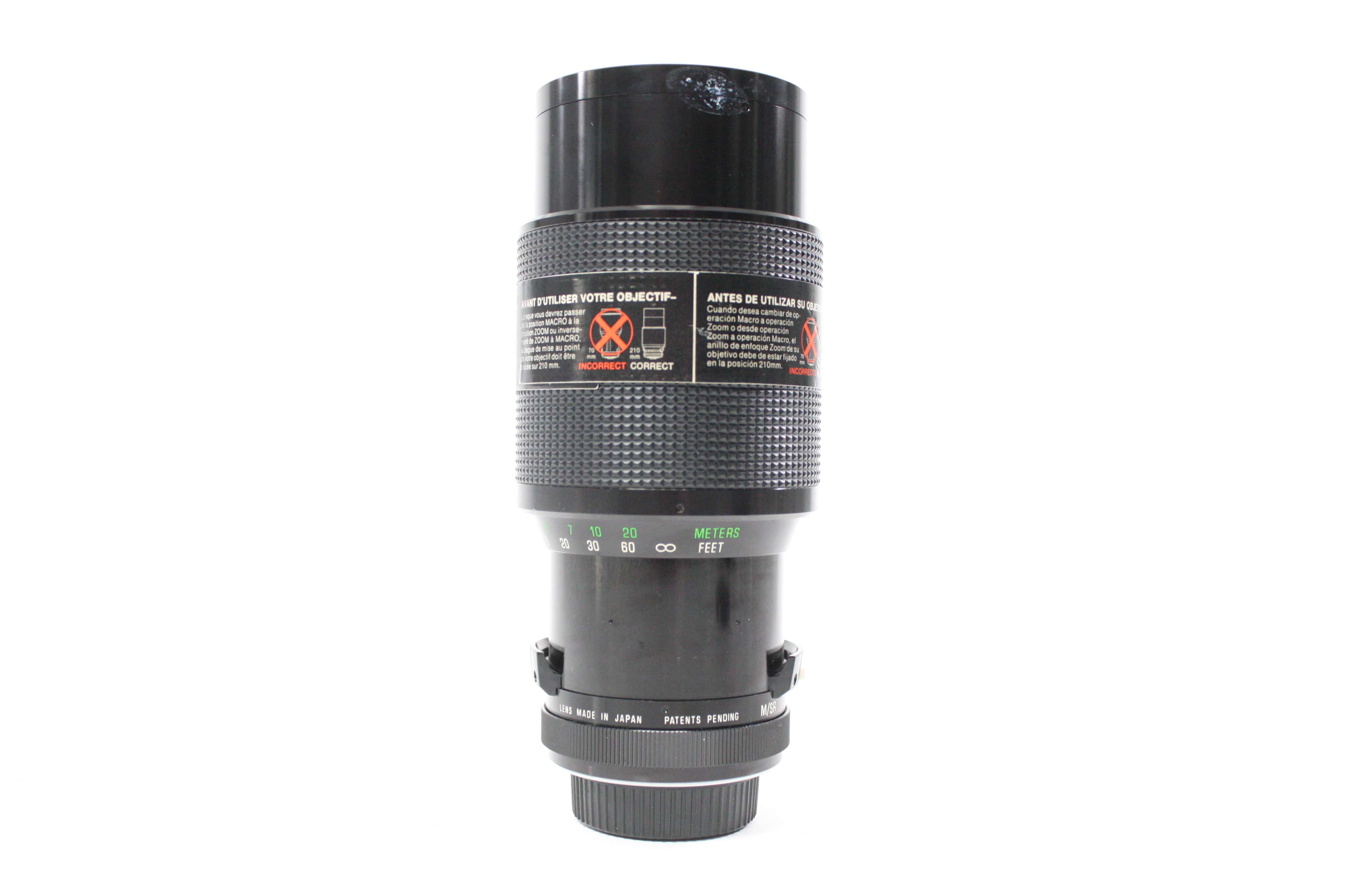 Vivitar 70-210mm f/3.5 Series 1 Macro Focusing Auto Zoom Lens for Minolta MD Mount
